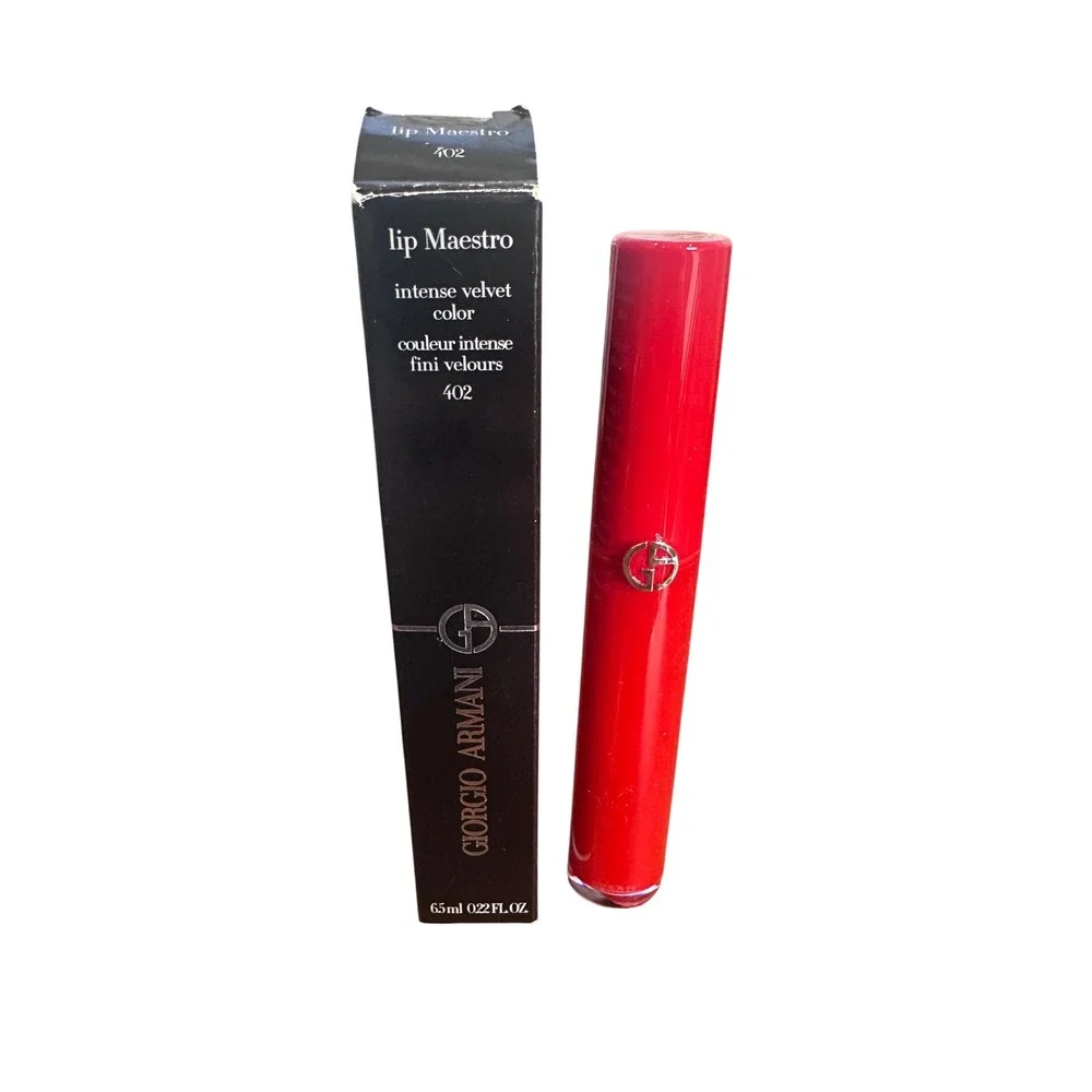 Giorgio Armani Lip Maestro 402 Intense Velvet Color Liquid Lipstick Red 6.5ml